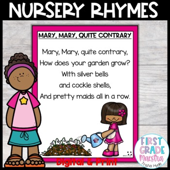 Preview of Mary Mary Quite Contrary Nursery Rhyme