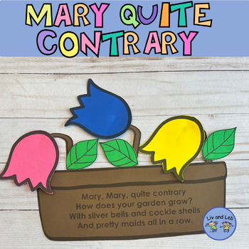 Preview of Mary, Mary, Quite Contrary Nursery Rhyme Craft