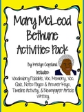 Mary McLeod Bethune Activities Pack