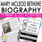 Mary McLeod Bethune Biography & Reading Response Activitie