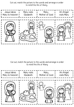 grade students free 1 worksheets for Mother and Jesus Art ~ Bible Activities, Posters, of Mary,