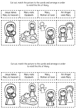 students 1 free worksheets grade for Posters, Bible of Jesus Art Mother Activities, and Mary, ~