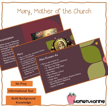 Preview of Mary, Mother of the Church PowerPoint Presentation