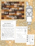 Mary Musgrove Fluency Passage and plural nouns craftivity
