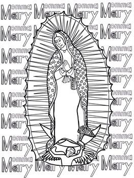 Preview of Mary Our Mother Prayers, Notebooking, Coloring, etc