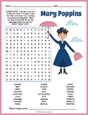 MARY POPPINS Word Search Puzzle Worksheet Activity
