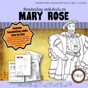 Preview of Cursive Handwriting Worksheets for 7 -11 years: Mary Rose
