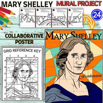 Preview of Mary Shelley collaboration poster Mural project Women’s History Month Craft