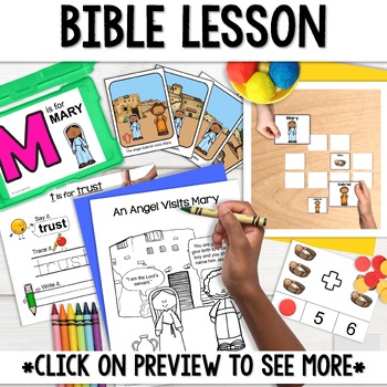Mary and the Angel BUNDLE of Bible Lessons and Activities for Sunday ...