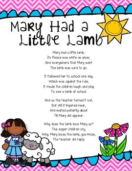 Mary had a Little Lamb by Nikki Washington | Teachers Pay Teachers
