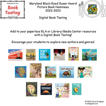 Preview of Maryland BES 2022-2023 Picture Book Nominees Digital Book Tasting