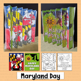 Maryland Day Craft Agamograph State Bulletin Board Map Col