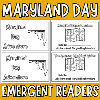 Preview of Maryland Day Mini Book for Emergent Readers  /Mini Book- Young Learners