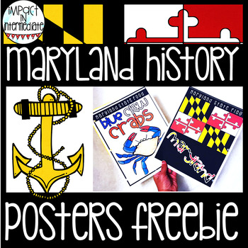 Preview of Maryland History Poster Pack Freebie