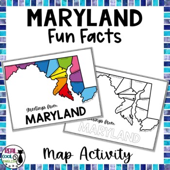 Preview of Maryland Map Activity | Fun State Facts