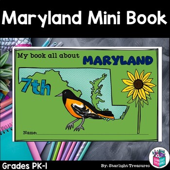 Preview of Maryland Mini Book for Early Readers - A State Study