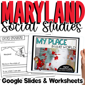 Preview of Maryland Social Studies | Me On the Map |City, County, State, Country, Continent