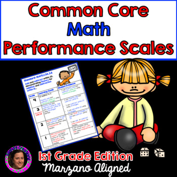 Preview of Marzano Aligned Common Core MATH Performance Scales 1st Grade