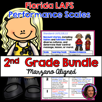 Preview of Marzano Aligned Florida LAFS Bundle Performance Scales Gr.2
