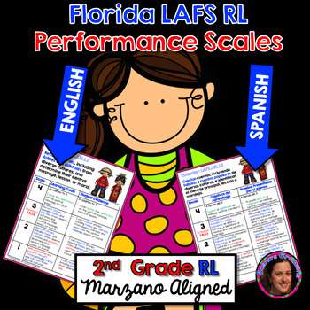 Preview of Marzano Florida LAFS RL Performance Scales 2nd Grade Dual Language Edition