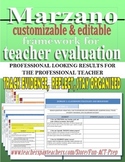 Marzano Framework for Teacher Evaluation (APPR) Editable P