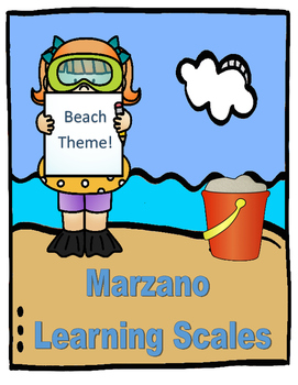 Preview of Marzano Learning Scale: Summer, Ocean, or Beach Theme