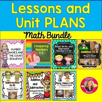 Preview of Back to School Math Lessons and Units BUNDLE for Kindergarten