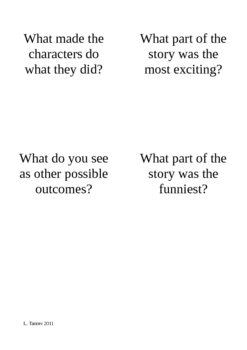 Preview of Marzano Question Cards