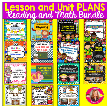 Preview of Back to School Reading and Math Lessons and Units BUNDLE for Kindergarten