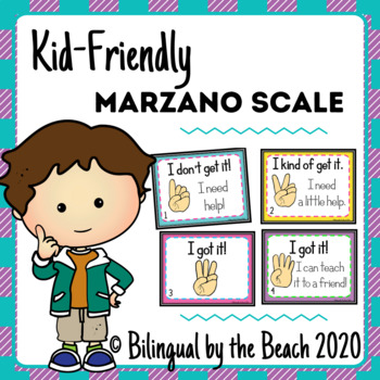 Preview of Marzano Scale Kid-Friendly to ✔ Check for Understanding