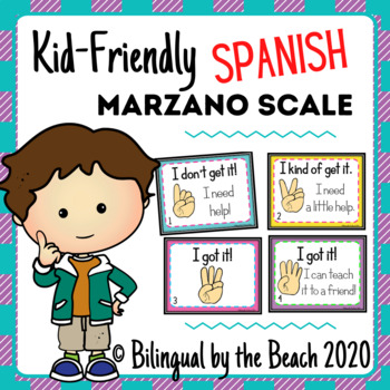 Preview of Marzano Scale-Kid Friendly to ✔ Check for Understanding | SPANISH