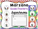 Marzano Scale Levels & Tracking Progress Poster {Superheroes}