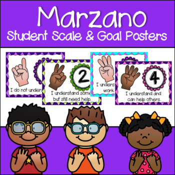 Preview of Marzano Learning Scale, Goal & Target Posters