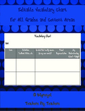 Marzano Vocabulary Chart - Editable for all Grades and Con