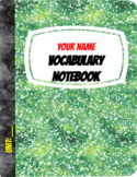 Marzano Vocabulary Digital Interactive Notebook Editable