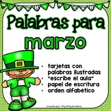 March Vocabulary Words in SPANISH - Marzo