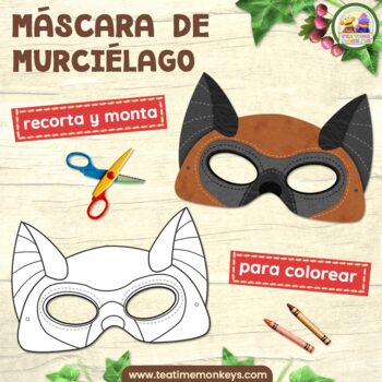 ANIMALES DEL BOSQUE PACK 2: Máscaras BUNDLE by Tea Time Monkeys Spanish