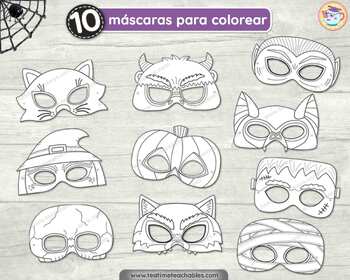 Máscaras de Superhéroes para Colorear - Tea Time Monkeys