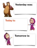Masha and the Bear “Days of the Week” Printout