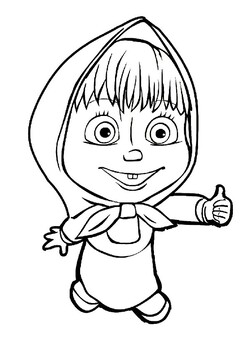 Masha and the Bear Coloring pages by pagequest | TPT