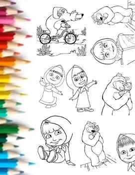 Get Creative with Masha Coloring Pages - Free Printable Sheets Available |  GBcoloring