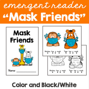 Preview of Mask Friends Emergent Reader for Social Distancing (Color and Black & White)