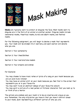 Preview of Mask Making in Drama