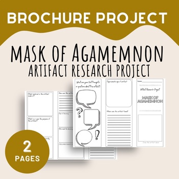 Preview of Mask of Agamemnon Ancient Artifact Research Brochure, PDF, 2 Pages