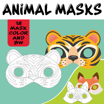 Preview of Mask template: Animal masks-African masks