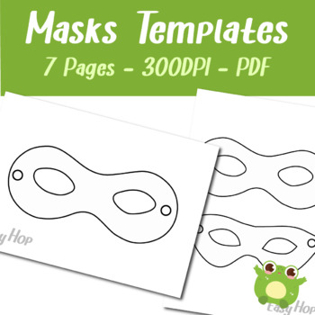 Masks Templates Set Holidays Birthday Printable Set for Parents and ...