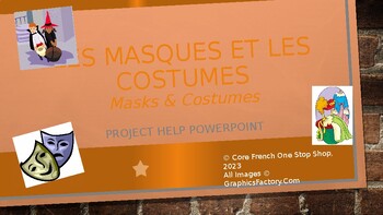 Preview of Masks and Costumes Final Project Fill in the Blanks Help PowerPoint