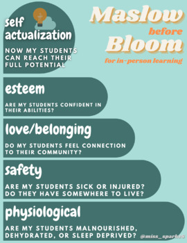 Preview of Maslow Before Bloom for In-Person Learning