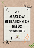 Maslow Hierarchy of Needs Worksheets