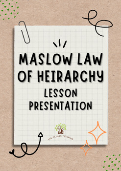 Preview of Maslow Law of Hierarchy Lesson Presentation